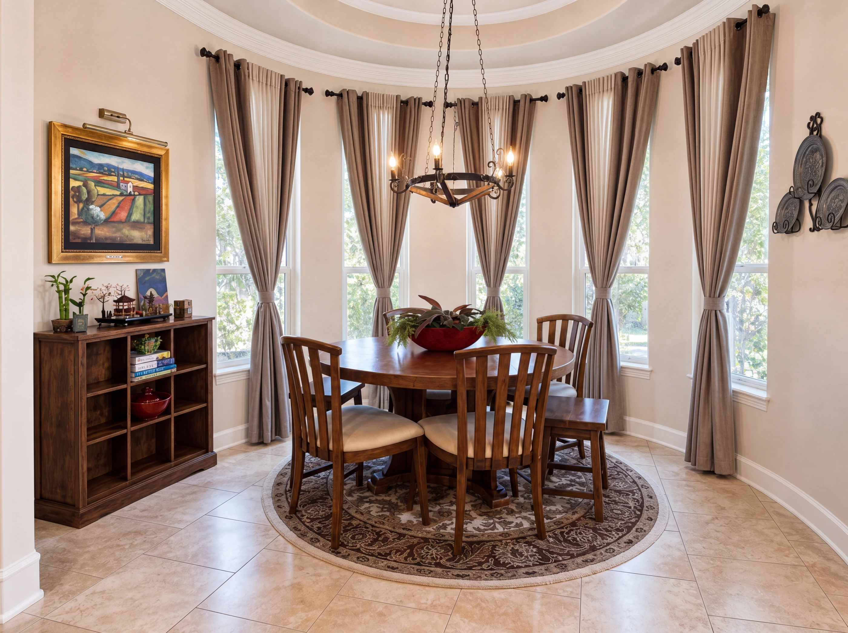 Bay-windowed breakfast room
