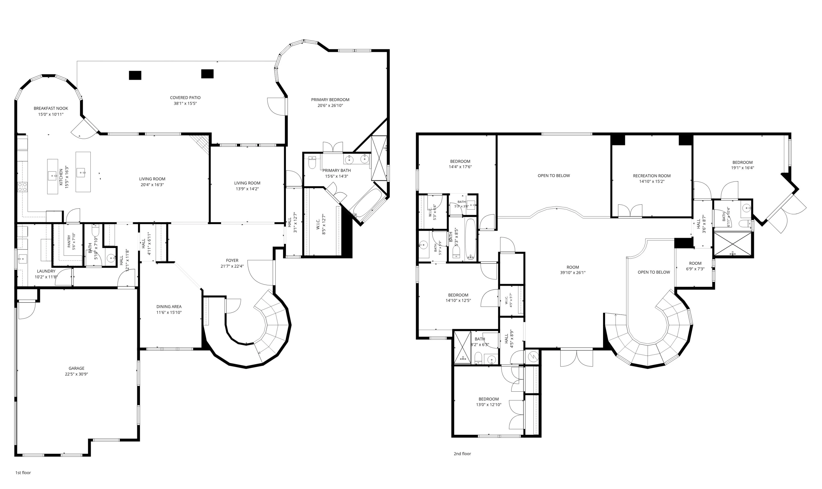 Floor plan — 4,923 sq ft across two stories